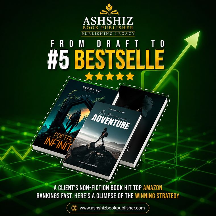 Client non-fiction book reaching a top five Amazon ranking